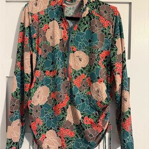 Carve Floral Long Sleeve Rashguard, XL